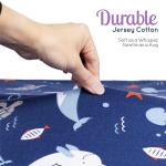 GROW WILD Crib Sheets for Boys or Girls | 3 Pack Soft Jersey Cotton Fitted Crib Sheets Neutral | White Blue Baby Crib Sheets for Girl, Crib Mattress Sheet or Toddler Bed Sheets | Ocean Whale Narwhal from Grow Wild