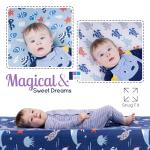 GROW WILD Crib Sheets for Boys or Girls | 3 Pack Soft Jersey Cotton Fitted Crib Sheets Neutral | White Blue Baby Crib Sheets for Girl, Crib Mattress Sheet or Toddler Bed Sheets | Ocean Whale Narwhal from Grow Wild