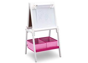 Delta Children MySize Kids Double-Sided Storage Easel -Ideal for Arts & Crafts, Drawing, Homeschooling and More, Bianca White by Delta Enterprise Corp - PLA