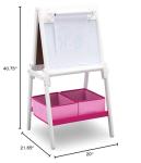 Delta Children MySize Kids Double-Sided Storage Easel -Ideal for Arts & Crafts, Drawing, Homeschooling and More, Bianca White by Delta Enterprise Corp - PLA