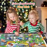 Christmas Advent Calendar 2021 for Kids: HIWEZEZC Alloy Vehicles and Helicopter Toy Sets Plus 2 Play Mats, Perfect holiday gift for Kids, Christmas Countdown Calendars for Boys|Girls|Toddler|Baby from Hiwezezc