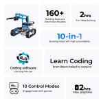 Makeblock mBot Ultimate Robot Kit - Premium Quality - 10-in-1 Robot - STEM Education - Arduino - Scratch 2.0 - Programmable Robot Kit for Kids to Learn Coding, Robotics and Electronics from Makeblock
