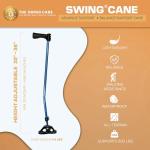 GIVE The Gift of Mobility â Freedom - New All-Terrain Design - Dynamo Swing Cane is The Most Stable Cane Ever. Balanced & Adjustable. Science Built it for Comfort and Confidence. from DynamoMe