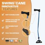 GIVE The Gift of Mobility â Freedom - New All-Terrain Design - Dynamo Swing Cane is The Most Stable Cane Ever. Balanced & Adjustable. Science Built it for Comfort and Confidence. from DynamoMe