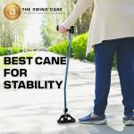 GIVE The Gift of Mobility â Freedom - New All-Terrain Design - Dynamo Swing Cane is The Most Stable Cane Ever. Balanced & Adjustable. Science Built it for Comfort and Confidence. from DynamoMe