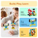 PicassoTiles 0.5â Pixel Magnetic Puzzle Cube 100 Piece Mix & Match Cubes Sensory Toys STEAM Education Learning Building Block Magnets Children Construction Toy Set Stacking Magnet Creative Kit PMC100 by Picasso Tiles