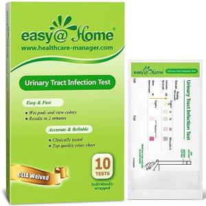 Easy@Home 10 Individual Pouch Urinary Tract Infection FSA Eligible Test Strips, UTI Urine Testing Kit for Urinalysis and Detection of Leukocytes and Nitrites-FDA Cleared for OTC use (UTI-10P) by Easy Healthcare Corporation