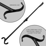 Luxet 3 Pack UPDATED Foldable 32 Inch & 19 Inch Steel Reacher Grabber Pickup Tool and Strong Sturdy Shoehorn Dressing Aid Stick For Elderly and Seniors Made With Strong Steel Great Hip Replacement Kit from Luxet