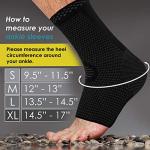 PowerLix Ankle Brace Compression Support Sleeve (Pair) for Injury Recovery, Joint Pain and More. Plantar Fasciitis Foot Socks with Arch Support, Eases Swelling, Heel Spurs, Achilles Tendon by PowerLix
