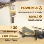 Drone X Pro LIMITLESS 3 GPS 4K UHD Camera Drone for Adults with EVO Obstacle Avoidance, 3-Axis Gimbal, Auto Return Home, Follow Me, Long Flight Time, Long Range, 5G WiFi FPV Live Video (With Case) by Drone-Clone Xperts