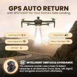 Drone X Pro LIMITLESS 3 GPS 4K UHD Camera Drone for Adults with EVO Obstacle Avoidance, 3-Axis Gimbal, Auto Return Home, Follow Me, Long Flight Time, Long Range, 5G WiFi FPV Live Video (With Case) by Drone-Clone Xperts