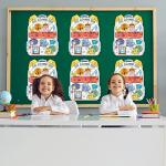 ZOIIWA 40 Schoolbag Read All About Me Posters Star Students Posters to Fill in for Kids Students Teachers All About Me Posters Decoration Elementary School Kindergarten Classroom Supplies by 