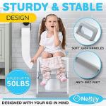 NETTILY Potty Training Seat for Toddler Boys & Girls - Toddlers FOLDABLE Potty Training Toilet Seat with Ladder - PORTABLE Kids Potty Seat Toilet Chair Step Stool Trainer for Children, NO TOOLS NEEDED from Nettily Baby