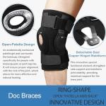 DocBraces - Hinged Knee Brace for Knee Pain, Adjustable Compression Knee Support Brace for Men & Women, Open Patella Knee Wrap for Swollen,Meniscus Tear,ACL,PCL,Joint Pain Relief,Injury Recovery. DB44 from Docbraces