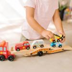 Melissa & Doug Wooden Emergency Vehicle Carrier Truck With 1 Truck and 4 Rescue Vehicles by Melissa & Doug
