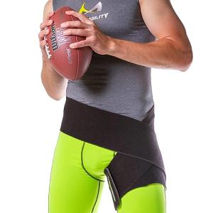BraceAbility Hip Brace & Groin Strain Wrap | Non-Slip Hamstring & Thigh Compression Support Spica for Pulled Quad Muscle, Arthritis Relief, Inguinal Hernia or Abduction Hip Flexor Injury (One Size) from BraceAbility