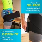 BraceAbility Hip Brace & Groin Strain Wrap | Non-Slip Hamstring & Thigh Compression Support Spica for Pulled Quad Muscle, Arthritis Relief, Inguinal Hernia or Abduction Hip Flexor Injury (One Size) from BraceAbility