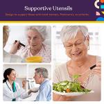 Special Supplies Adaptive Utensils (5-Piece Kitchen Set) Wide, Non-Weighted, Non-Slip Handles for Hand Tremors, Arthritis, Parkinsonâs or Elderly use - Stainless Steel Knives, Fork, Spoons - Black from Special Supplies