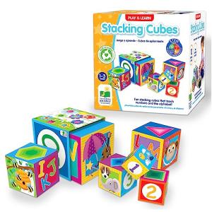 Learning Journey International LLC Play & Learn - Stacking Cubes - STEM Toddler Toys & Gifts for Children Ages 12 Months and Up - Mind Building Developmental Stacking & Nesting Toy by The Learning Journey International