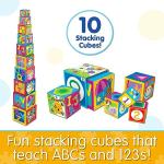 Learning Journey International LLC Play & Learn - Stacking Cubes - STEM Toddler Toys & Gifts for Children Ages 12 Months and Up - Mind Building Developmental Stacking & Nesting Toy by The Learning Journey International