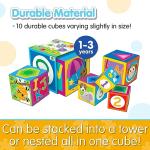 Learning Journey International LLC Play & Learn - Stacking Cubes - STEM Toddler Toys & Gifts for Children Ages 12 Months and Up - Mind Building Developmental Stacking & Nesting Toy by The Learning Journey International