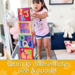 Learning Journey International LLC Play & Learn - Stacking Cubes - STEM Toddler Toys & Gifts for Children Ages 12 Months and Up - Mind Building Developmental Stacking & Nesting Toy by The Learning Journey International