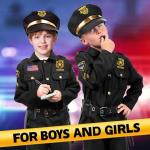 Kangaroo Deluxe Boys Police Costume for Kids, Medium, Blue, Size Medium 8-10 from Kangaroo Manufacturing