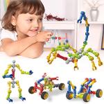 STEM Toys Kids Building Kit, 125 Pcs Educational Learning Set Construction Engineering Building Blocks for Ages 3 4 5 6 7 8 9 10 Year Old Boys Girls, Best Gift for Children Fun Creative Play from Afomida