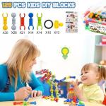 STEM Toys Kids Building Kit, 125 Pcs Educational Learning Set Construction Engineering Building Blocks for Ages 3 4 5 6 7 8 9 10 Year Old Boys Girls, Best Gift for Children Fun Creative Play from Afomida