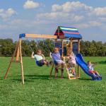 Backyard Discovery Bay Pointe All Cedar Wooden Swing Set from Backyard Discovery