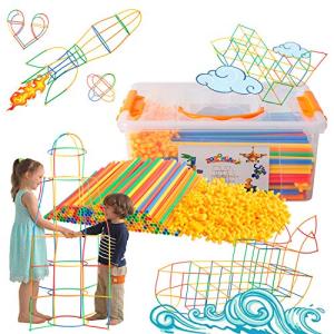 ZoZoplay Straw Constructor STEM Building Toys 400 Piece Straws and Connectors Building Sets Colorful Motor Skills Interlocking Plastic Engineering Toys Best Educational Toys Boy & Girlâ¦ by ZoZoplay