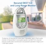 VTech DM221 Audio Baby Monitor with up to 1,000 ft of Range, Vibrating Sound-Alert, Talk Back Intercom & Night Light Loop, White/Silver from Vtech