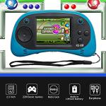 EASEGMER 16 Bit Kids Handheld Games Built-in 200 HD Video Games, 2.5 Inch Portable Game Player with Headphones - Best Travel Electronic Toys Gifts for Toddlers Age 3-10 Years Old Children (Blue) from EASEGMER