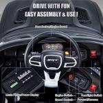 ENYOPRO 12V 7Ah Kids Electric Ride on Car, Licensed Dodge Charger SRT Hellcat, Battery Powered 4-Wheels Toy Car Electric Vehicle for Kids with Remote Control, 3 Speeds, LED Lights, Music (Black) by ENYOPRO