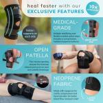 BraceAbility J Patella Knee Brace - Lateral Patellar Stabilizer with Medial and J-Lat Support Straps for Dislocation, Subluxation, Patellofemoral Pain, Left or Right Kneecap Tracking (XL) by BraceAbility