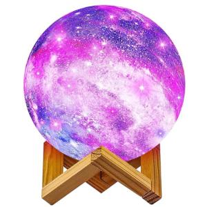 NSL Lighting Moon Lamp Galaxy Lamp 5.9 inch 16 Colors LED 3D Moon Light, Remote & Touch Control Lava Lamp Moon Night Light Gifts for Girls Boys Kids Women Birthday from NSL Lighting