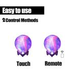 NSL Lighting Moon Lamp Galaxy Lamp 5.9 inch 16 Colors LED 3D Moon Light, Remote & Touch Control Lava Lamp Moon Night Light Gifts for Girls Boys Kids Women Birthday from NSL Lighting