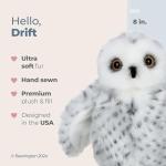 Bearington Drift Plush Stuffed Animal White Snowy Owl, 8 inches from Bearington Collection