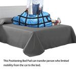 Positioning Bed Pad with Handles 48" X 40" Incontinence Mattress Bedding Protector Liner Underpad Straps for Easy Lift & Transfer Reusable Washable Waterproof Hospital Quality by YBKEN