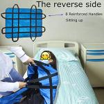 Positioning Bed Pad with Handles 48" X 40" Incontinence Mattress Bedding Protector Liner Underpad Straps for Easy Lift & Transfer Reusable Washable Waterproof Hospital Quality by YBKEN