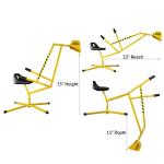 Reeves International The Big Dig Sandbox Digger Excavator Crane with 360Â° Rotation with Base, Great for Sand, Dirt and Snow | Steel Outdoor Play | Beach Toy | Yellow | Age 3+ from The Big DigÂ®