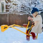 Reeves International The Big Dig Sandbox Digger Excavator Crane with 360Â° Rotation with Base, Great for Sand, Dirt and Snow | Steel Outdoor Play | Beach Toy | Yellow | Age 3+ from The Big DigÂ®