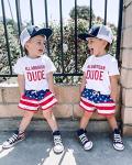 LIOMENGZI Baby Boy 4th of July Outfits Short Sleeve Tee Shirt and Casual Shorts 2Pcs Fourth of July Summer Outfit from LIOMENGZI