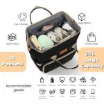 Baby Diaper Bag Backpack with Changing Pad, Pacifier Case - Black Diaper Bags for Girl Boy Newborn Unisex Infant Toddler - Baby Travel Bag for Mom Dad - Registry Baby Shower Gifts, 30L Large Capacity from ROSEGIN