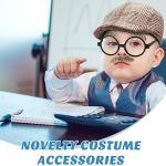 6 Pieces Old Man Kids Costume Kit Grandpa Accessories for 100th Day of School Kids Party Cosplay (Coffee Beret) from Skylety