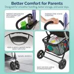 Kolcraft Cloud Plus Lightweight Easy Fold Compact Travel Baby Stroller, Slate Grey by Kolcraft