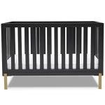 Delta Children Hendrix 4-in-1 Convertible Crib, Greenguard Gold Certified, Midnight Grey/Bronze by Delta Children