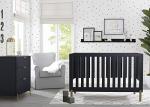 Delta Children Hendrix 4-in-1 Convertible Crib, Greenguard Gold Certified, Midnight Grey/Bronze by Delta Children