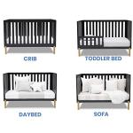 Delta Children Hendrix 4-in-1 Convertible Crib, Greenguard Gold Certified, Midnight Grey/Bronze by Delta Children