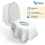 Toilet Seat Covers Disposable - 20 Pack - Waterproof, Ideal for Kids and Adults â Extra Large, Individually Wrapped for Travel, Toddlers Potty Training in Public Restrooms (Waves, 20) by Relyo
